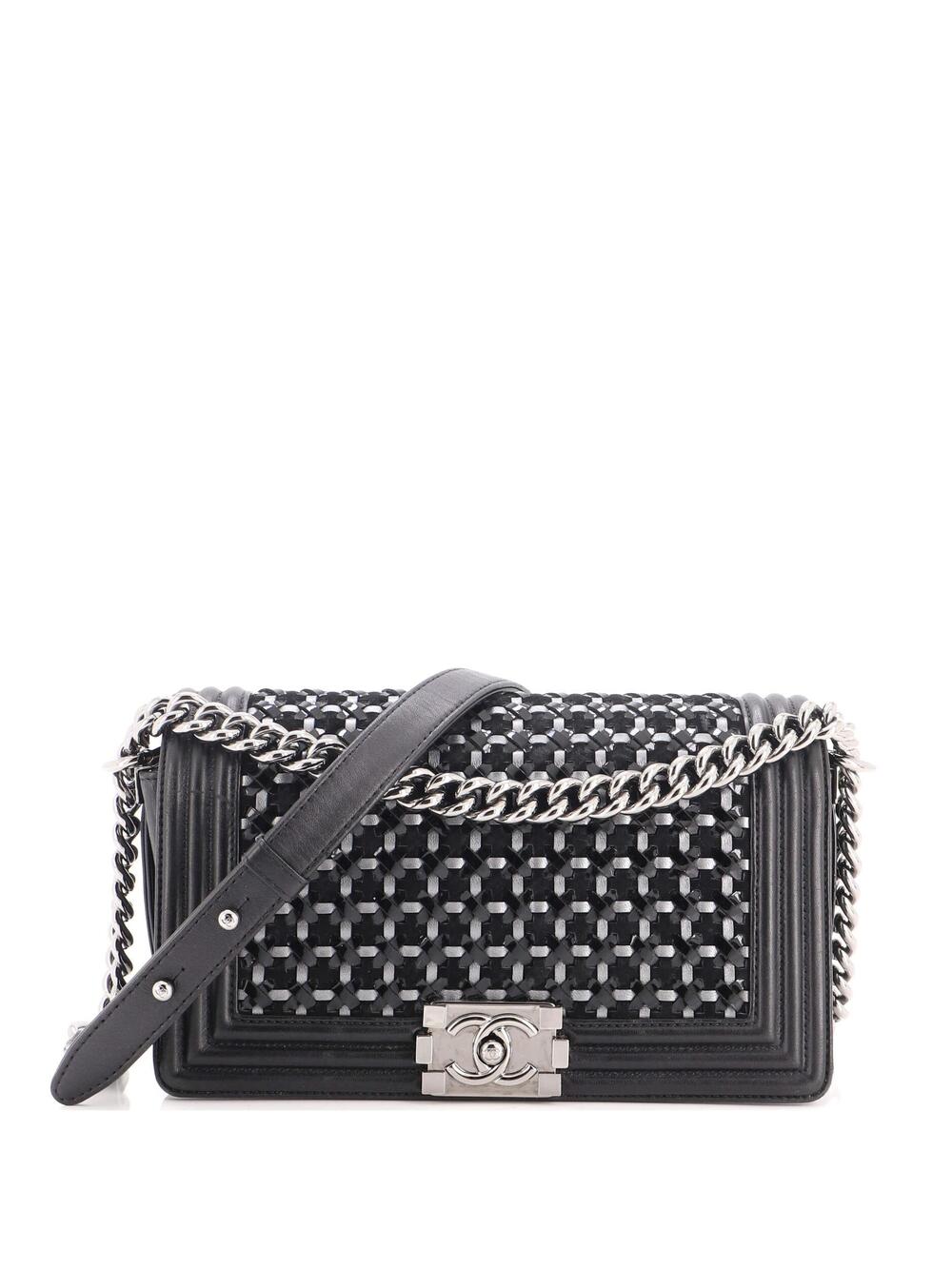 Chanel Boy Flap Bag Braided Patent And #350819C34B